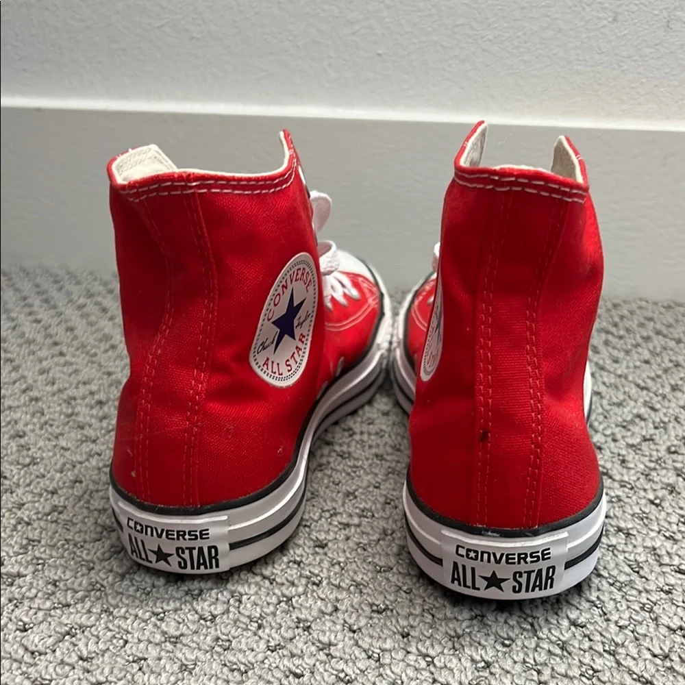 Converse Red High-Top Sneakers - Picture 3 of 6